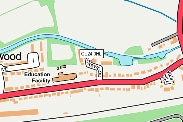 GU24 0HL map - OS OpenMap – Local (Ordnance Survey)