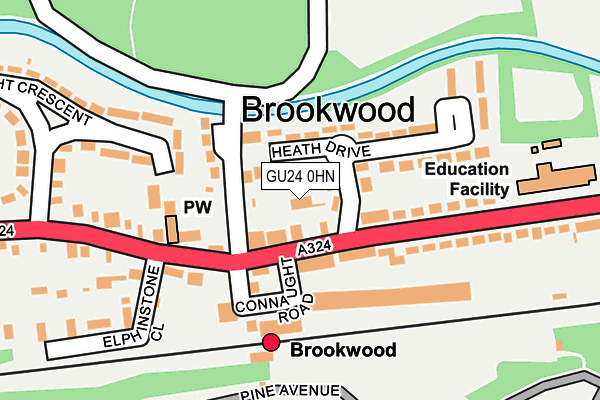 GU24 0HN map - OS OpenMap – Local (Ordnance Survey)