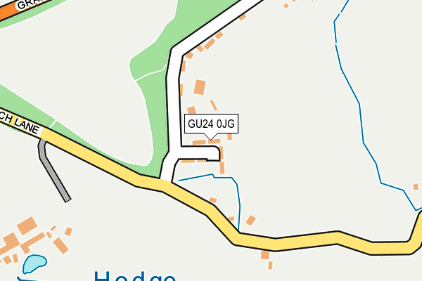 GU24 0JG map - OS OpenMap – Local (Ordnance Survey)