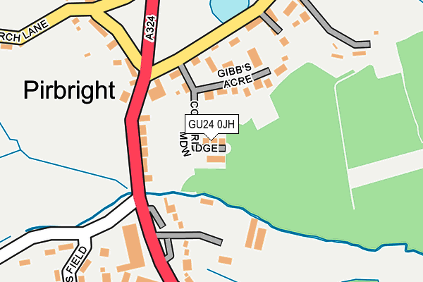 GU24 0JH map - OS OpenMap – Local (Ordnance Survey)