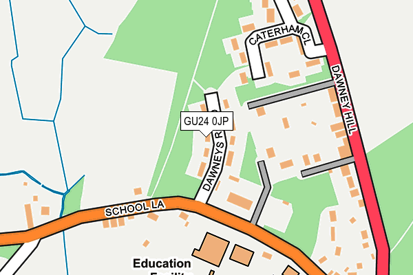GU24 0JP map - OS OpenMap – Local (Ordnance Survey)