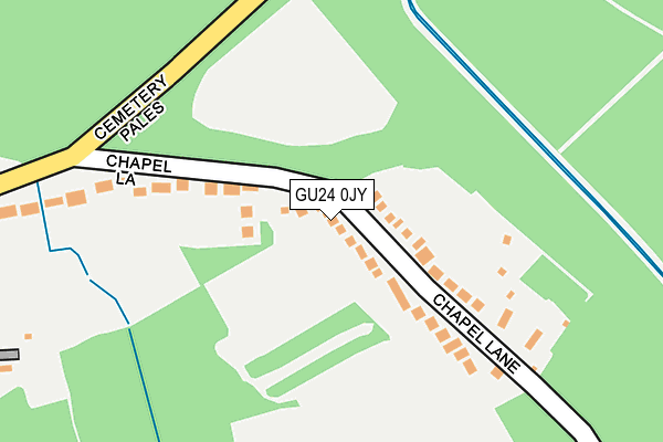 GU24 0JY map - OS OpenMap – Local (Ordnance Survey)