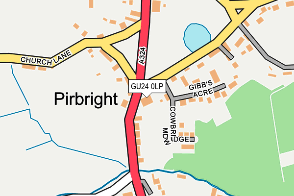 GU24 0LP map - OS OpenMap – Local (Ordnance Survey)