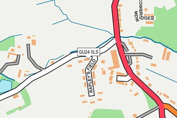 GU24 0LS map - OS OpenMap – Local (Ordnance Survey)