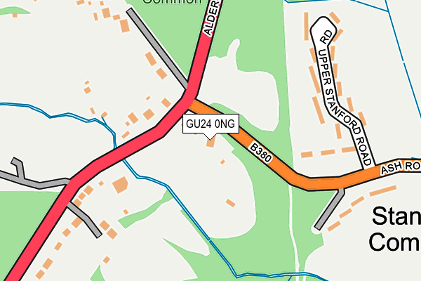 GU24 0NG map - OS OpenMap – Local (Ordnance Survey)