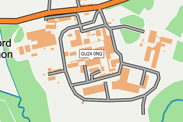 GU24 0NQ map - OS OpenMap – Local (Ordnance Survey)