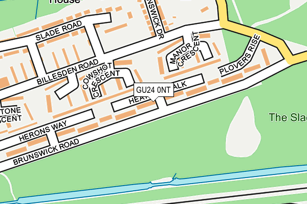 GU24 0NT map - OS OpenMap – Local (Ordnance Survey)