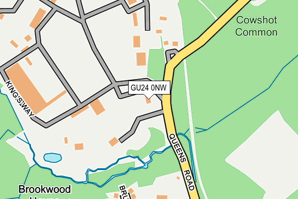 GU24 0NW map - OS OpenMap – Local (Ordnance Survey)