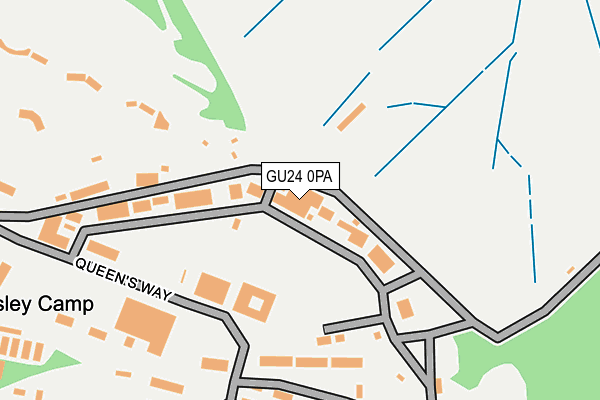 GU24 0PA map - OS OpenMap – Local (Ordnance Survey)