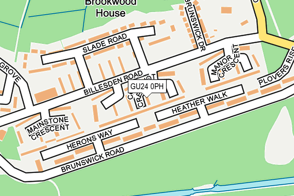 GU24 0PH map - OS OpenMap – Local (Ordnance Survey)