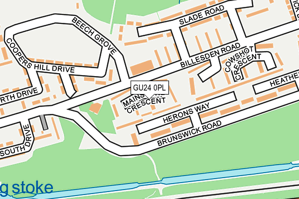 GU24 0PL map - OS OpenMap – Local (Ordnance Survey)