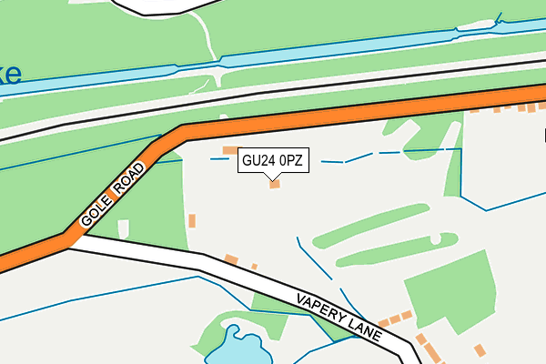 GU24 0PZ map - OS OpenMap – Local (Ordnance Survey)