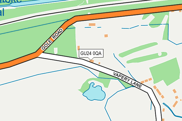 GU24 0QA map - OS OpenMap – Local (Ordnance Survey)