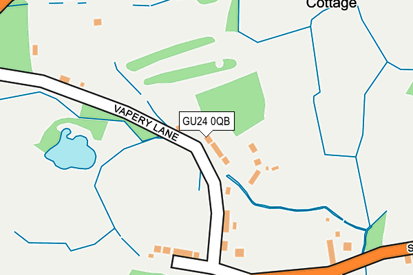 GU24 0QB map - OS OpenMap – Local (Ordnance Survey)