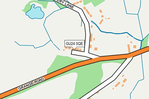 GU24 0QE map - OS OpenMap – Local (Ordnance Survey)