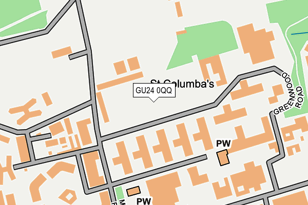 GU24 0QQ map - OS OpenMap – Local (Ordnance Survey)