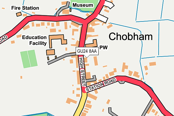 Map of ALLADALE (CHOBHAM) LIMITED at local scale