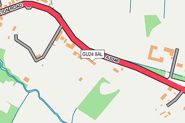 GU24 8AL map - OS OpenMap – Local (Ordnance Survey)