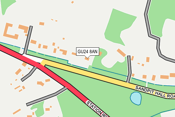 GU24 8AN map - OS OpenMap – Local (Ordnance Survey)
