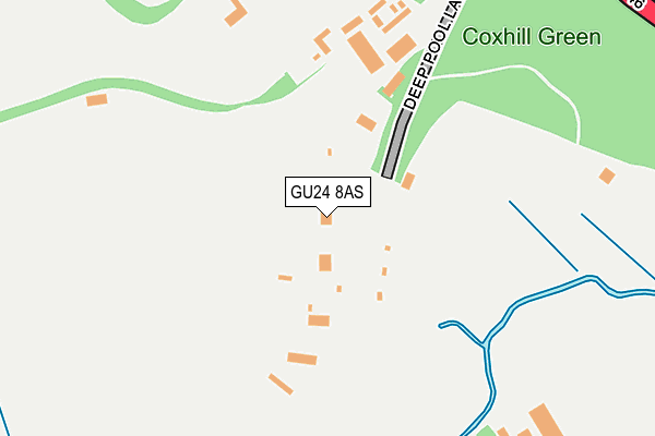 GU24 8AS map - OS OpenMap – Local (Ordnance Survey)