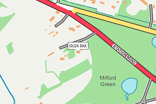 GU24 8AX map - OS OpenMap – Local (Ordnance Survey)