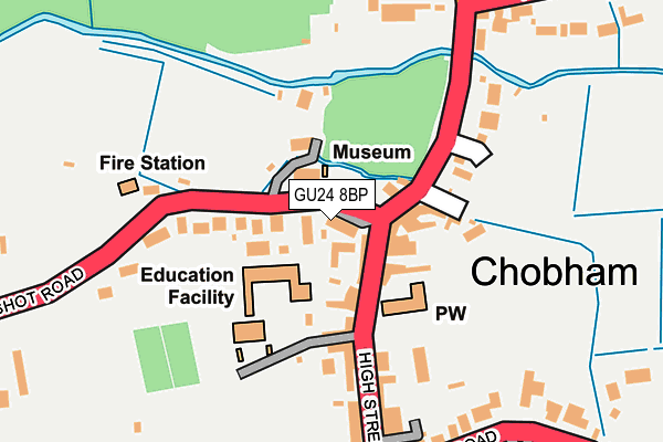 Map of CHOBHAM DINE LTD at local scale