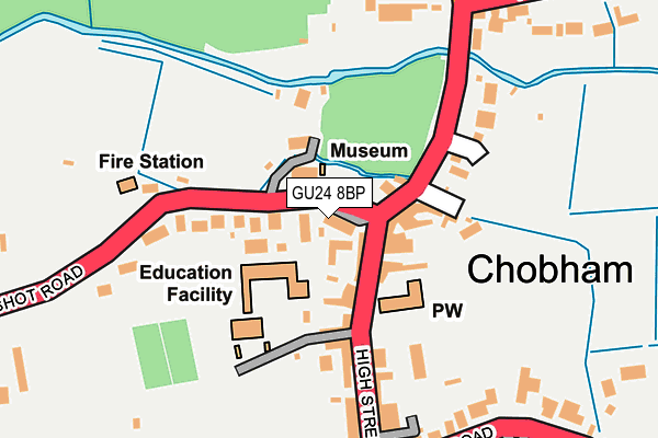 GU24 8BP map - OS OpenMap – Local (Ordnance Survey)