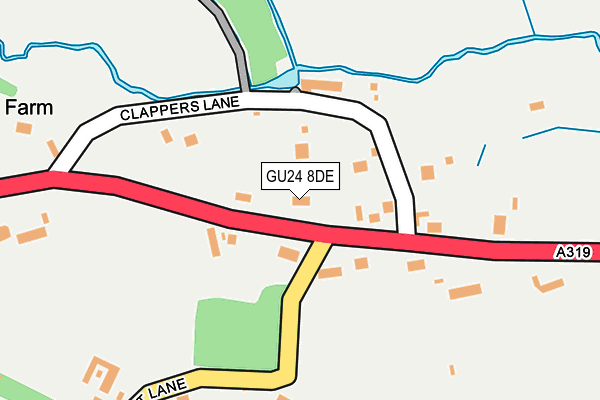 GU24 8DE map - OS OpenMap – Local (Ordnance Survey)