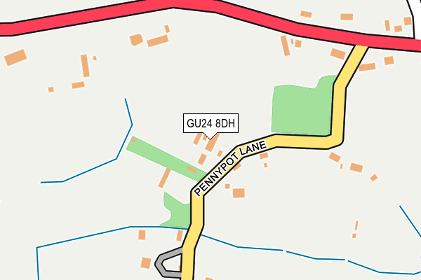GU24 8DH map - OS OpenMap – Local (Ordnance Survey)