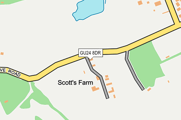 GU24 8DR map - OS OpenMap – Local (Ordnance Survey)