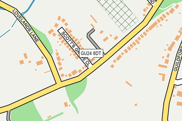 GU24 8DT map - OS OpenMap – Local (Ordnance Survey)