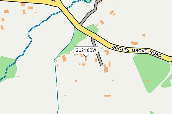 GU24 8DW map - OS OpenMap – Local (Ordnance Survey)