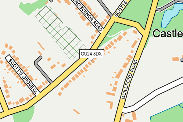 GU24 8DX map - OS OpenMap – Local (Ordnance Survey)