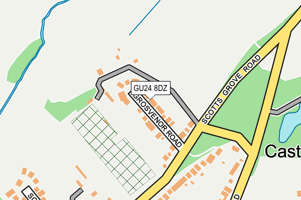 GU24 8DZ map - OS OpenMap – Local (Ordnance Survey)