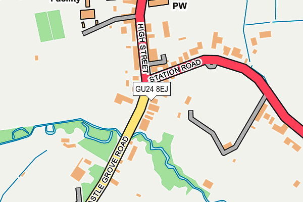 GU24 8EJ map - OS OpenMap – Local (Ordnance Survey)
