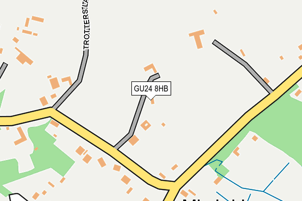 GU24 8HB map - OS OpenMap – Local (Ordnance Survey)