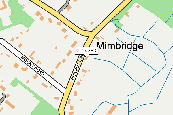 GU24 8HD map - OS OpenMap – Local (Ordnance Survey)