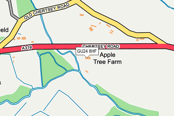 GU24 8HF map - OS OpenMap – Local (Ordnance Survey)