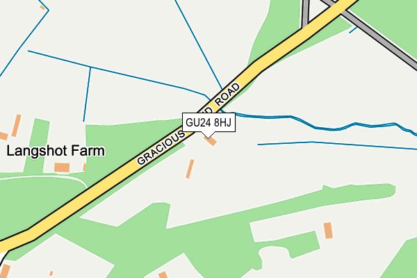 GU24 8HJ map - OS OpenMap – Local (Ordnance Survey)