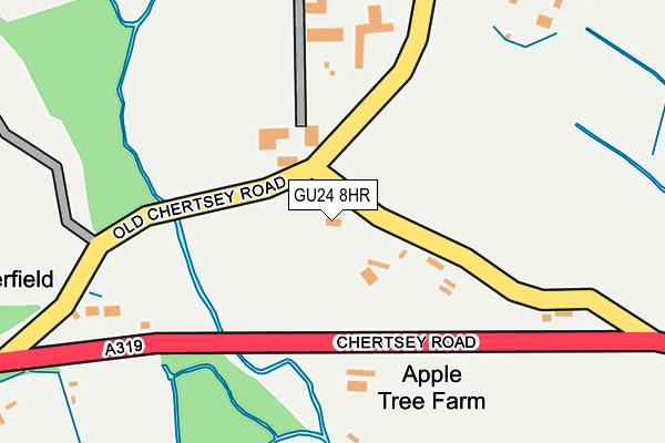 GU24 8HR map - OS OpenMap – Local (Ordnance Survey)