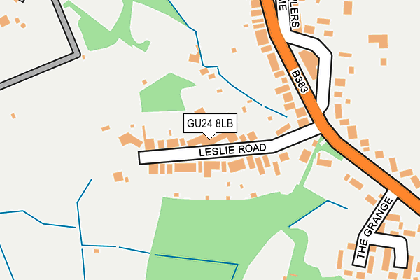 GU24 8LB map - OS OpenMap – Local (Ordnance Survey)