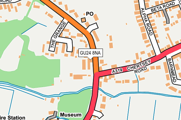 GU24 8NA map - OS OpenMap – Local (Ordnance Survey)