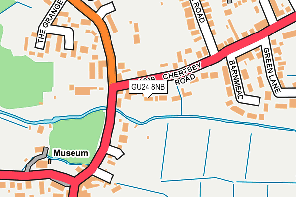 GU24 8NB map - OS OpenMap – Local (Ordnance Survey)