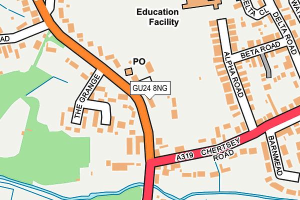 GU24 8NG map - OS OpenMap – Local (Ordnance Survey)