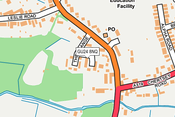 GU24 8NQ map - OS OpenMap – Local (Ordnance Survey)