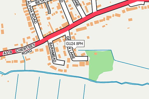 GU24 8PH map - OS OpenMap – Local (Ordnance Survey)