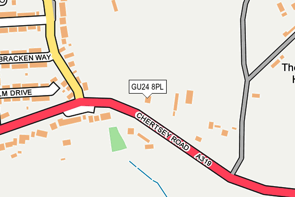 GU24 8PL map - OS OpenMap – Local (Ordnance Survey)