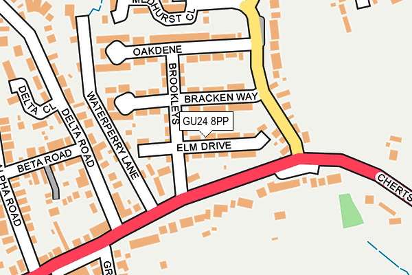 GU24 8PP map - OS OpenMap – Local (Ordnance Survey)