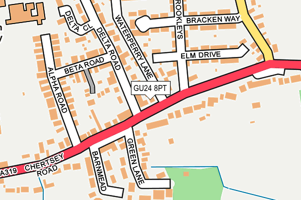 GU24 8PT map - OS OpenMap – Local (Ordnance Survey)