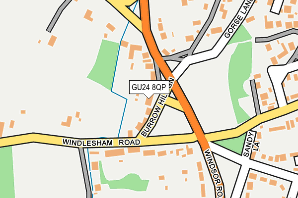 GU24 8QP map - OS OpenMap – Local (Ordnance Survey)